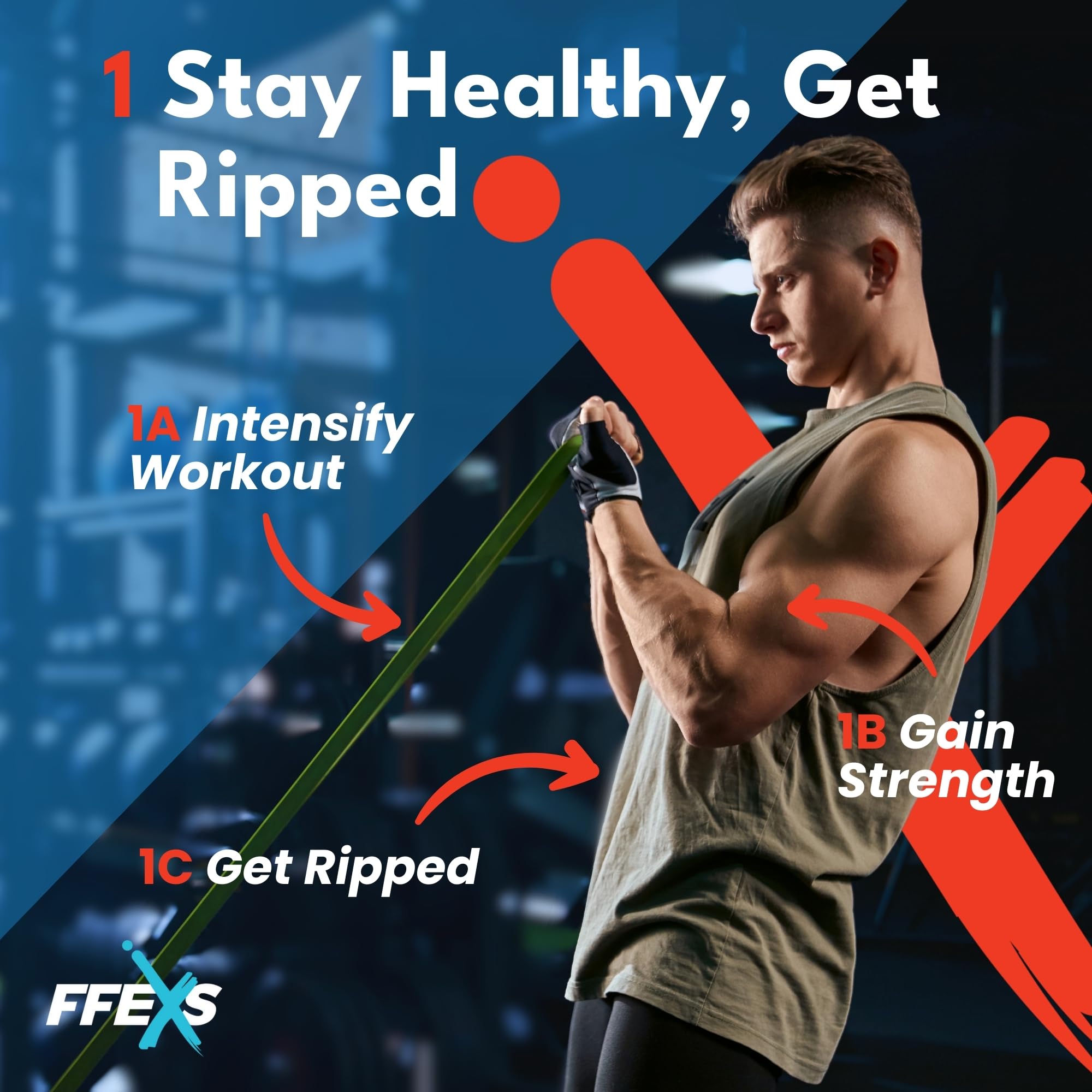 FX FFEXS Premium Bandes de Résistance Elastique d'exercice Pull Up Chin Traction