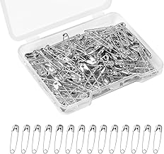 150pcs Safety Pins, 19mm Mini Safety Pins for Clothes Metal Safety Pin for Clothing Sewing Handicrafts Jewelry Making (Silver)