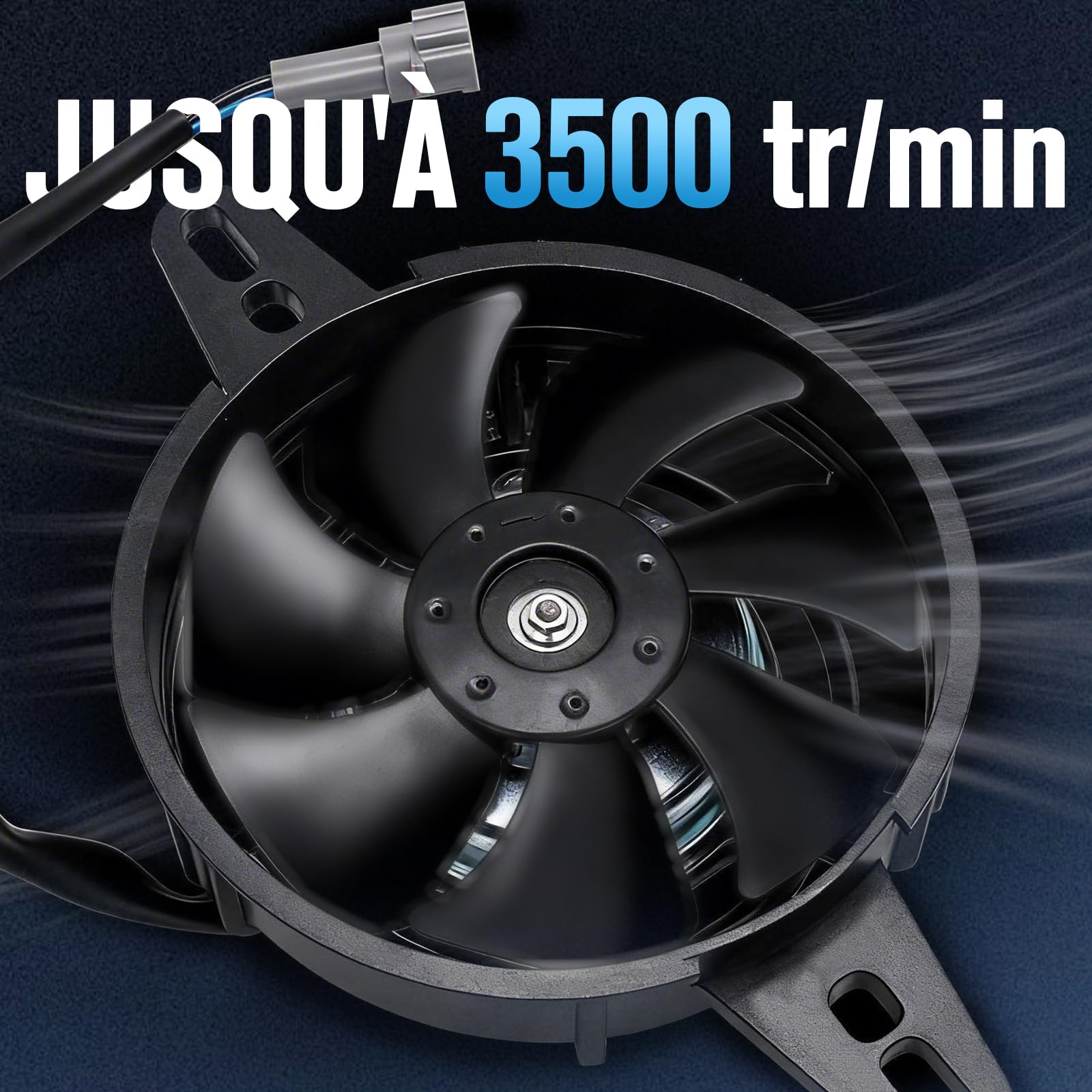 Ventilateur Moto 12V 4 Pouces pour Moto Cross Pit Bike ATV Quad | Ventilateur 4 Pouces, Format Universel, Alimentation 12 V, Usage Moto Cross, Compatible avec Moto Cross, Pit Bike, ATV