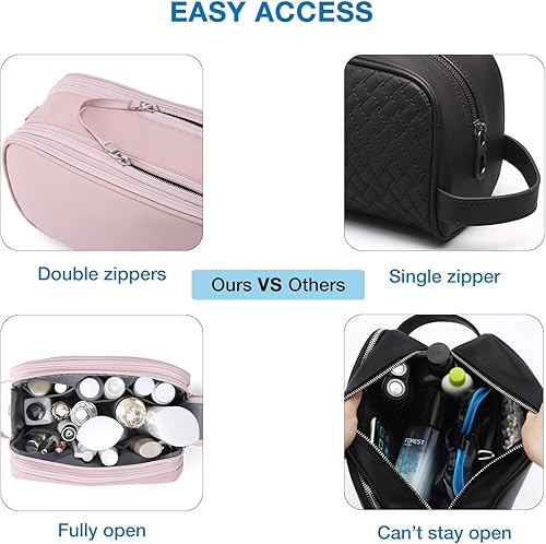 Miniatura 4 de BAGSMART Neceser para hombre, organizador de artículos de aseo de viaje, kit Dopp resistente al agua, bolsa de afeitado para artículos de aseo