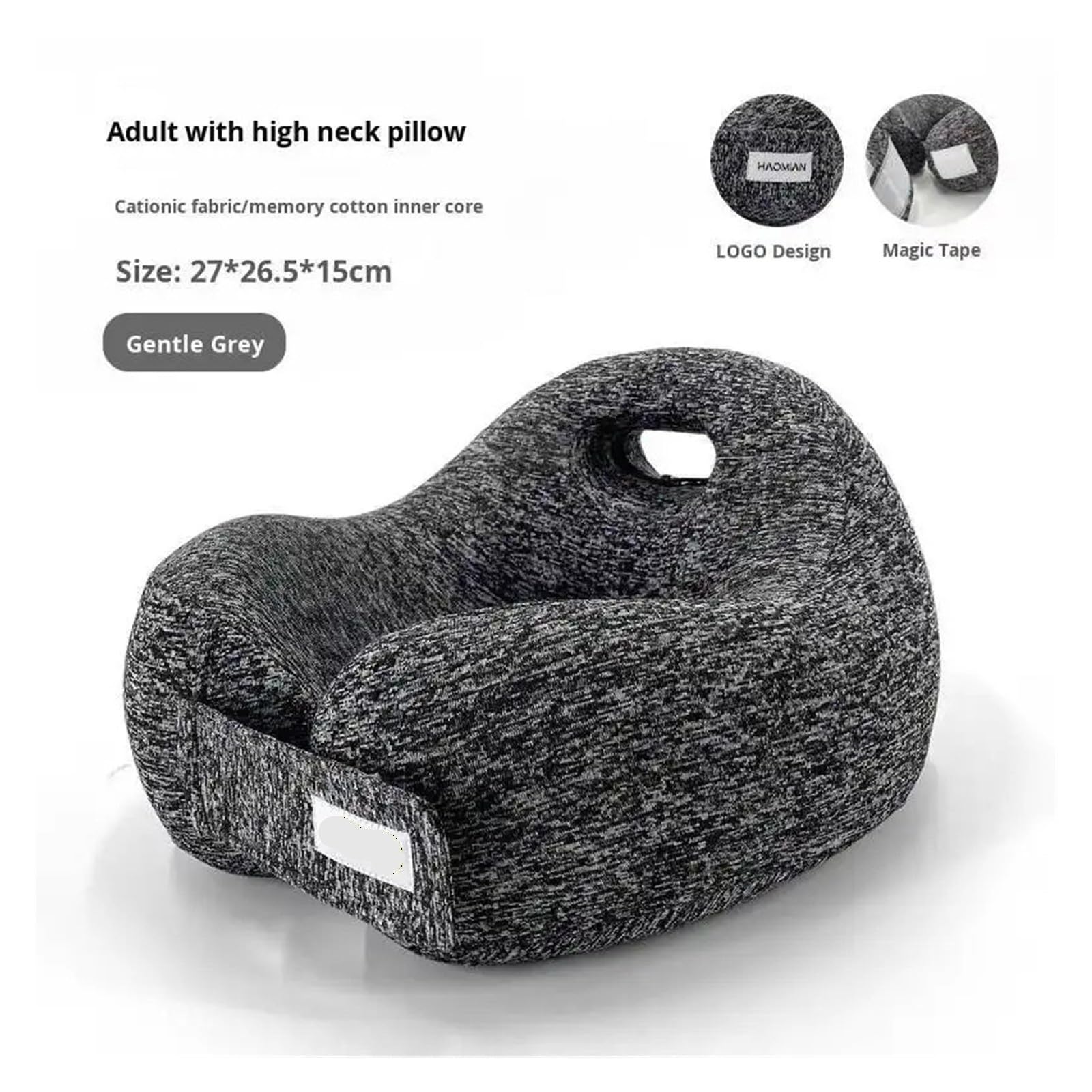 Memory Foam U-Shaped Travel Pillow Snail Style Portable