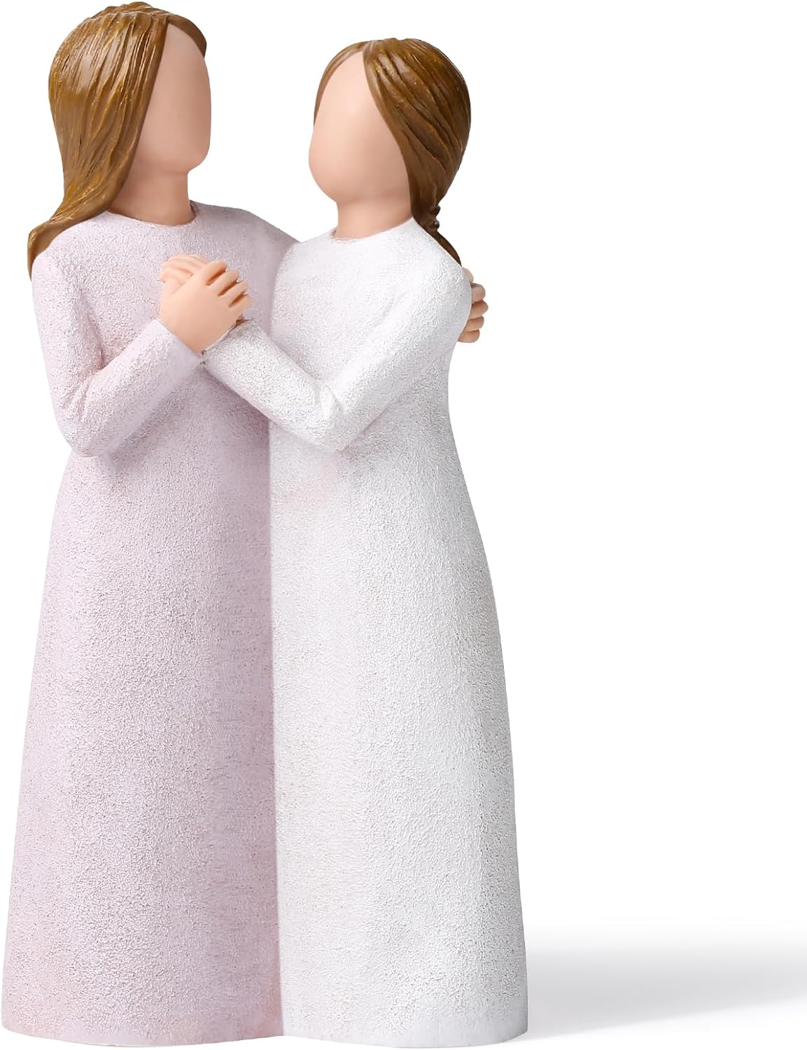 Resin Sister Figurines, Mother Daughter Gifts, Hand-Painted Friendship Statue for Best Friends, Women, Mom Birthday Gifts from Daughter