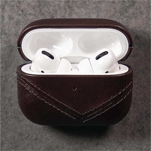 Miniatura 3 de Bullstrap Funda de cuero prémium compatible con Apple AirPods 3, carga inalámbrica, diseño de dos piezas (Bourbon)