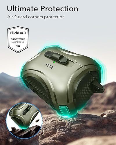 Miniatura 7 de ESR Funda para AirPods Pro 2 (2023/2022/2019, 2ª/1ª Gen), Compatible con AirPods Pro de 2ª Generación (Cable USB-C/Lightning), MagSafe Sin Esfuerzo