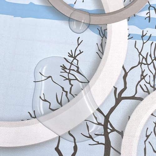 Miniatura 2 de Revestimiento de estante azul con anillos de árbol autoadhesivos para cajones, línea de papel, soportes de TV, gabinetes de almacenamiento de 118 x