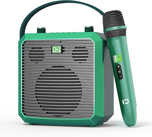 SHIDU Máquina de karaoke con micrófono inalámbrico, máquina de karaoke portátil para adultos y niños, sistema de altavoces PA compatible con graves