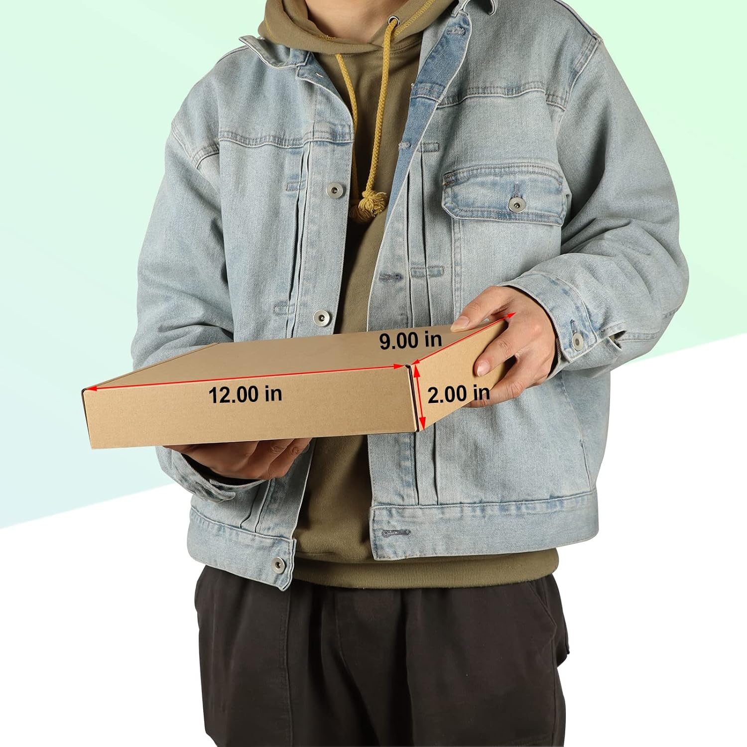 MEBRUDY 12x9x2 Inches Shipping Boxes Pack of 25, Small Corrugated Cardboard Box for Mailing Packing Literature Mailer image 3
