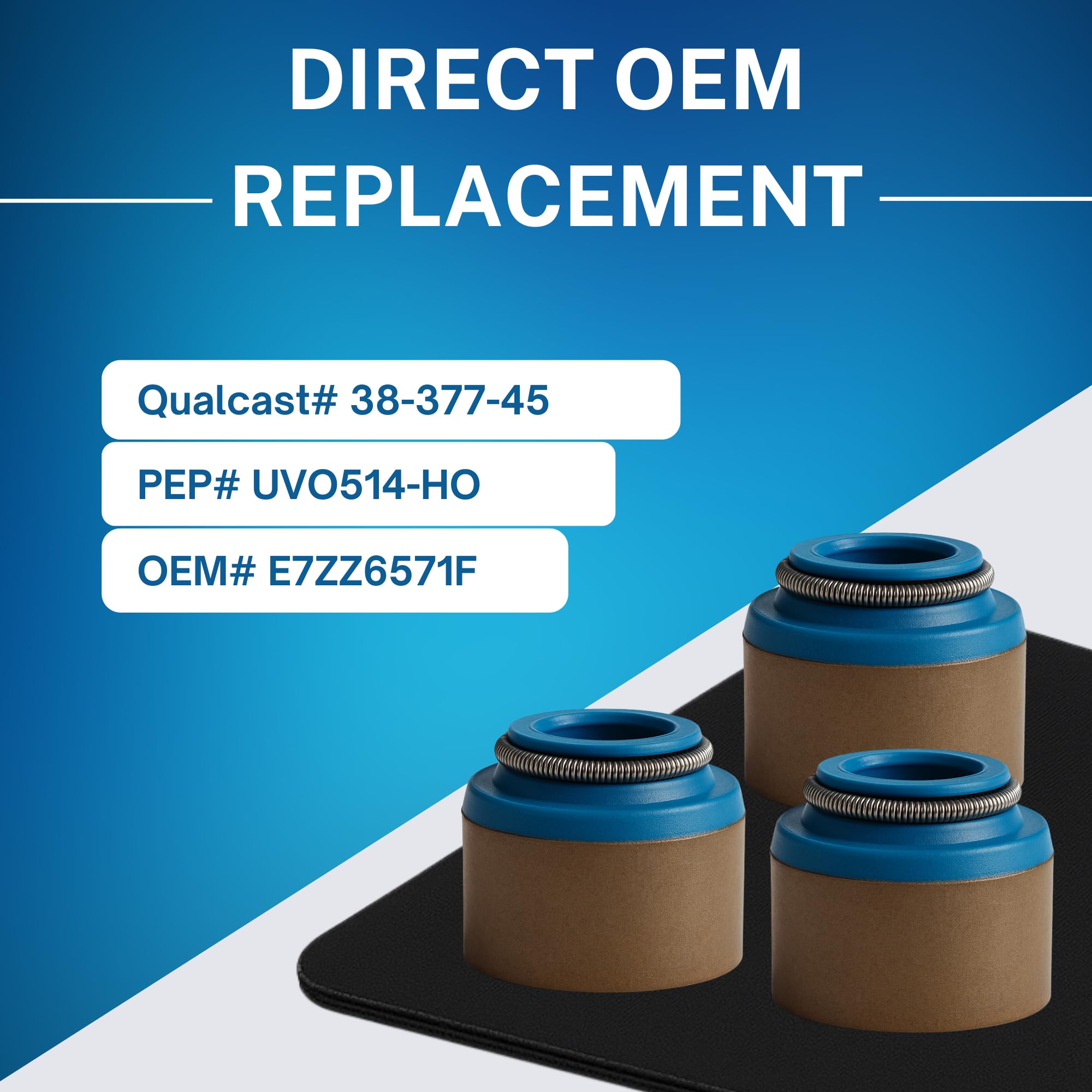 Lot de 16 joints de tige de valve positive en caoutchouc – S'adapte à une tige de valve de 1 cm et un diamètre extérieur de guide de 0,56 cm, joints de valve pour SBC BBC SBF