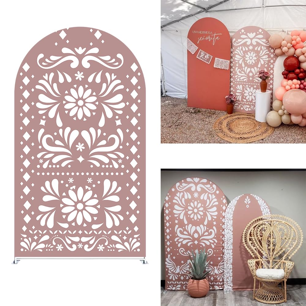 Rose Pink Arch Backdrop Cover Birthday Party Baptism Cutie Baby Shower Arch Stand Spandex Covers Wedding Mexican Fiesta Pregnant Parties Decorations (