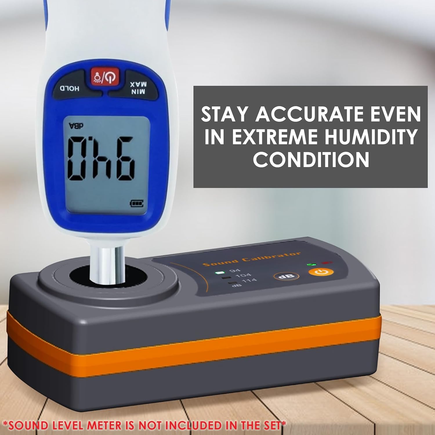 Professional Sound Level Calibrator Decibel Meter Calibration with Three Calibration Level at 94dB & 104dB & 114dB, SPL Meter Calibrator for dB Noise meter