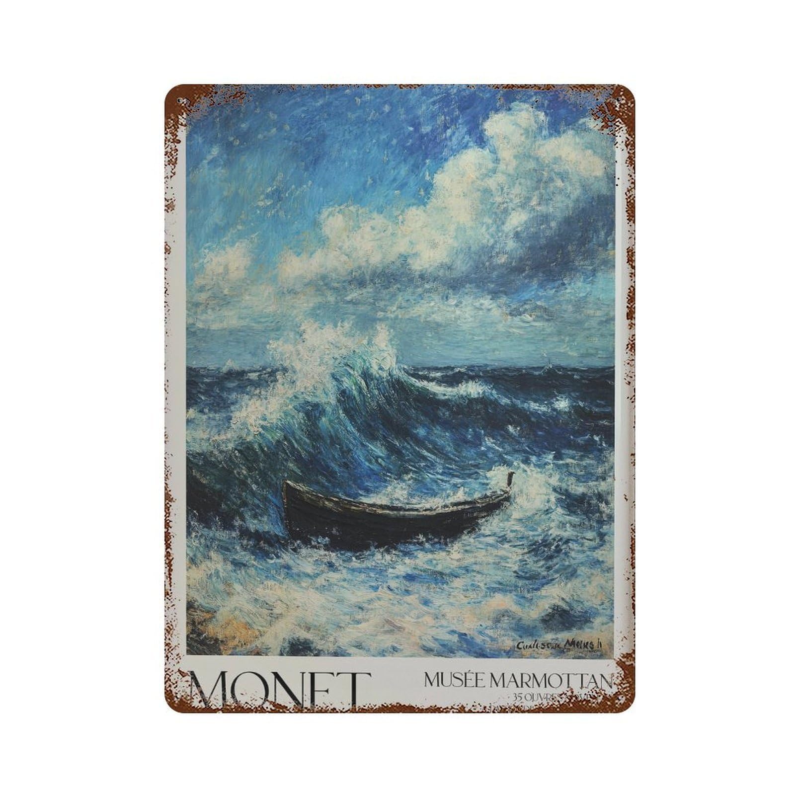xiaoxiaoshen Claude Monet Exhibition Home Decor. Floral Wall Decor Art Metal Tin Poster Modern Home Decor Art Home Bar Shop Decorations Vintage Sign 40x30cm