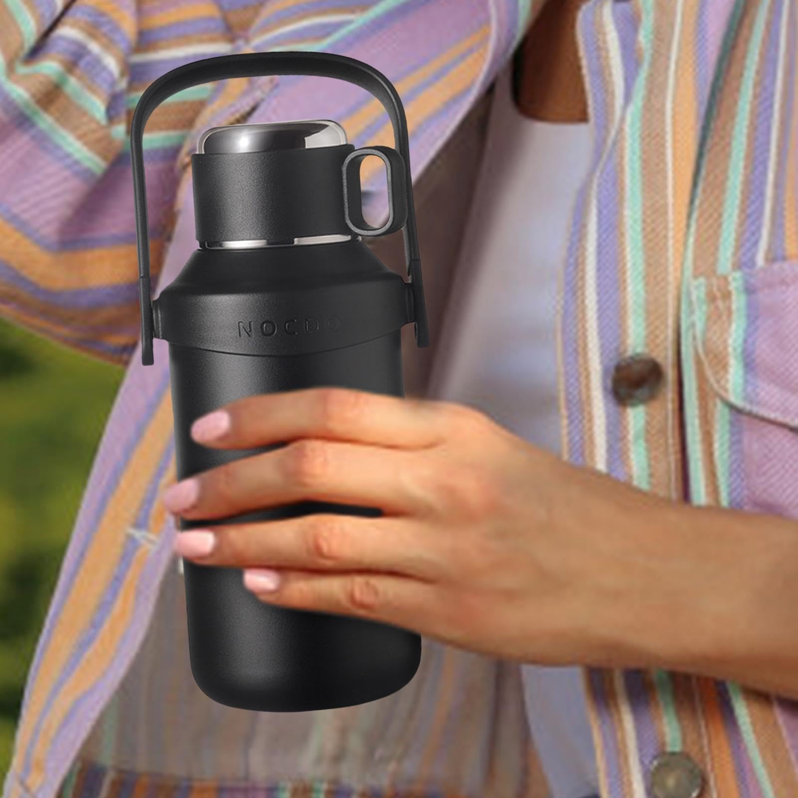 Termica Borraccia con Maniglia, Bottiglia Portatile per Bere Acqua, Tè, | Portatile Borraccia Sportiva Portatile Per Adulti Bambini Palestra Acqua Tè Caffè Bevande Ghiacciate Bevan