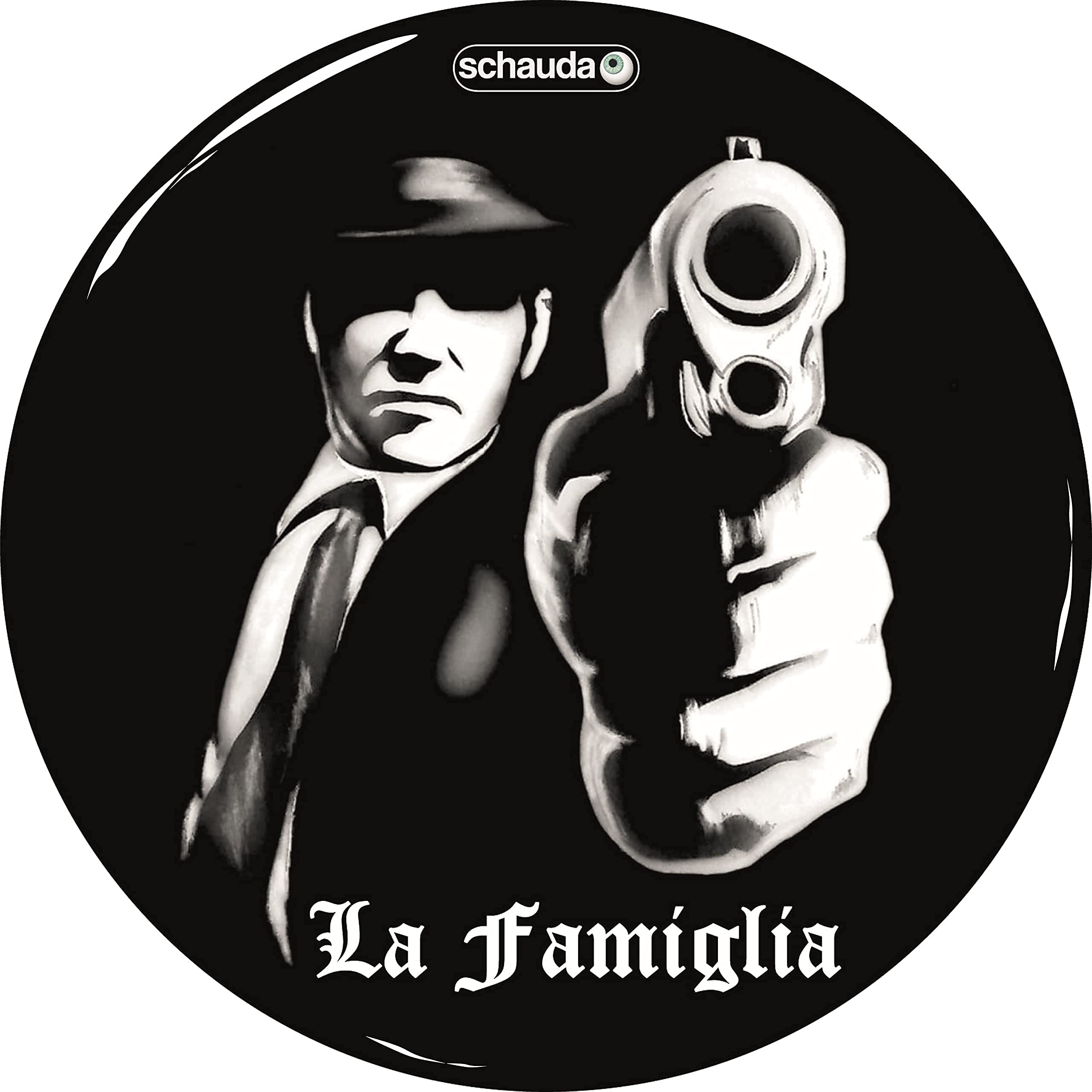 Schauda Sticker Airbrush 3D Curved, Round, Man Design, Stylish, Italian Lettering, Unique for Your Vehicle, Stylish, Cool, Sticker for Your Vehicle, Car, Motorcycle, Vespa