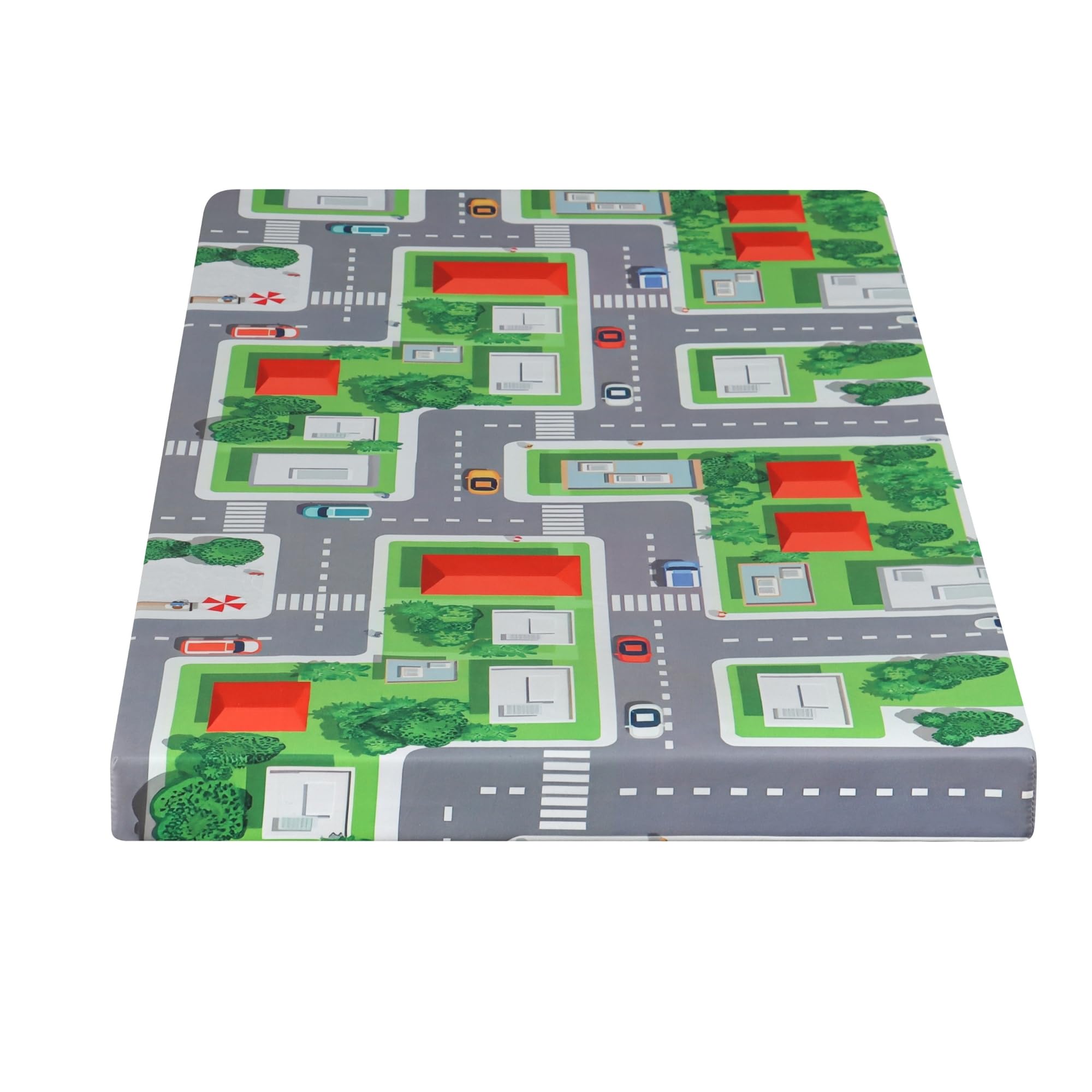 Arensberger Reisebett Matratze für Kinderbetten, Kinderreisebett 60x120 cm, 6cm Hoch, faltbar klappbar, Gelschaum, waschbarer Bezug, Tragetasche, Babybettmatratze, Babymatratze Kindermatratze, Öko-Tex