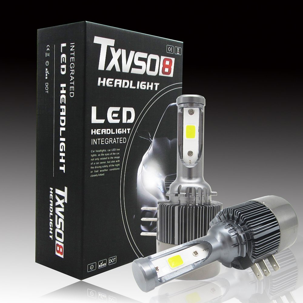 TOOGOO 2 szt. 55 W/żarówka 110 W/zestaw 11000 lm / zestaw H15 LED reflektory zastępują HID Bi-Xenon Hi/Lo żarówka 6000 K biała lampa