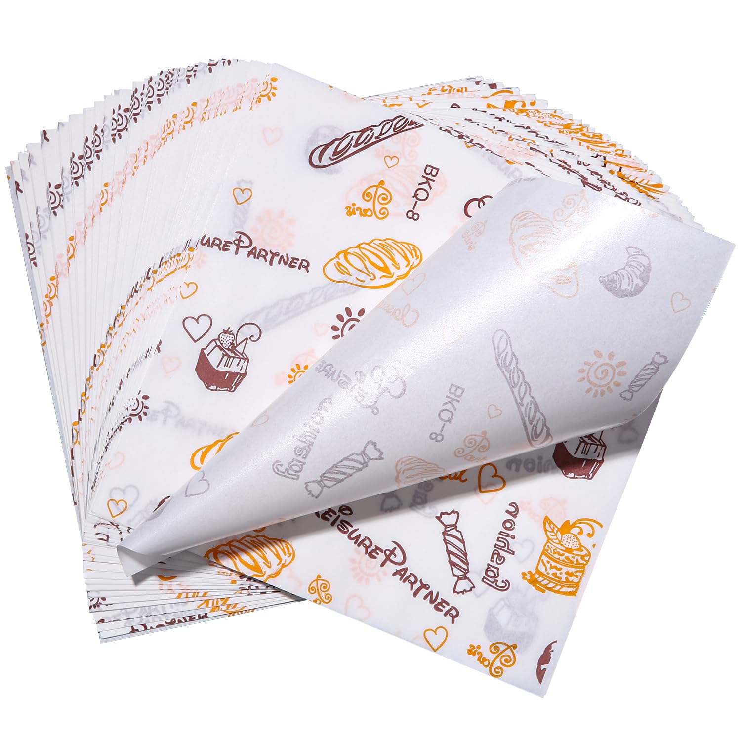 50 Fogli Carta Alimentare Oleata Per Hamburger E Fritti – 18x18 Cm – Confezione Snack