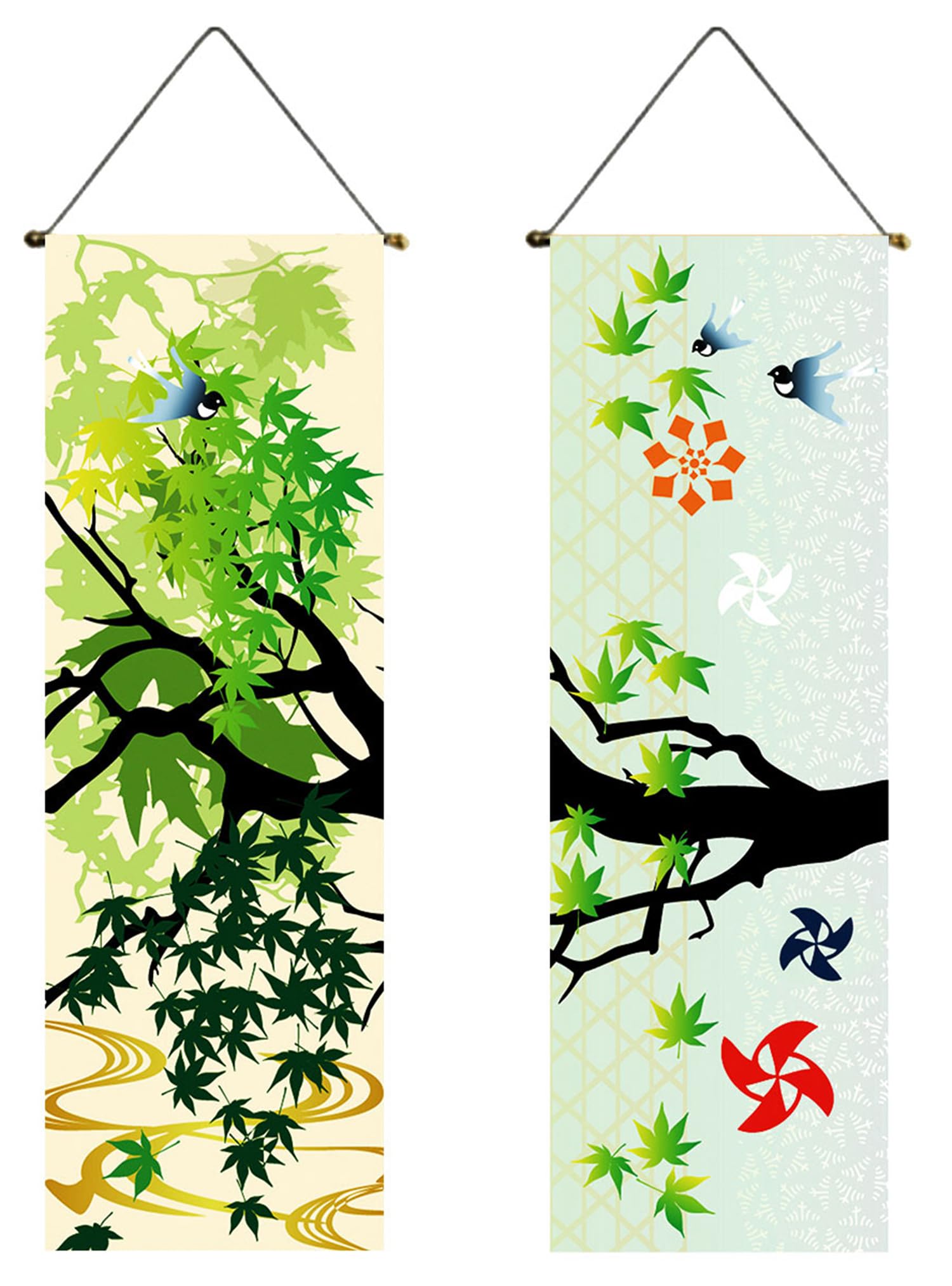 Seasonal Tapestry Pair—Birds & Florals