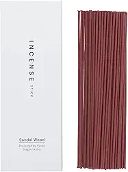 Palitos de incenso de sândalo Kyoto - aroma de templo japonês, ideal para relaxamento e meditação, aprox. 60 palitos (0,2 kg) - Incenso de qualidade premium para uso espiritual e doméstico Nagomikobo