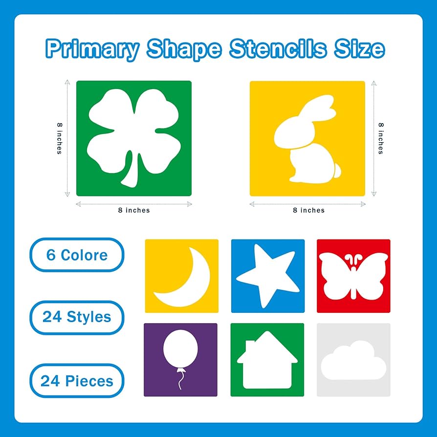 Amazon.com : LA QUEENIE 24 Pieces Stencils for Kids,Large Drawing Stencils Chalk Stencils,8 Inches Washable Shape Template Stencils Kit for Kids Crafts,Painting Drawing,School Projects : Arts, Crafts & Sewing amazon-com-la-queenie-24-pieces-stencils-for-kids-large-drawing-stencils-chalk-stencils-8-inches-washable-shape-template-stencils-kit-for-kids-crafts-painting-drawing-school-projects-arts-crafts-sewing