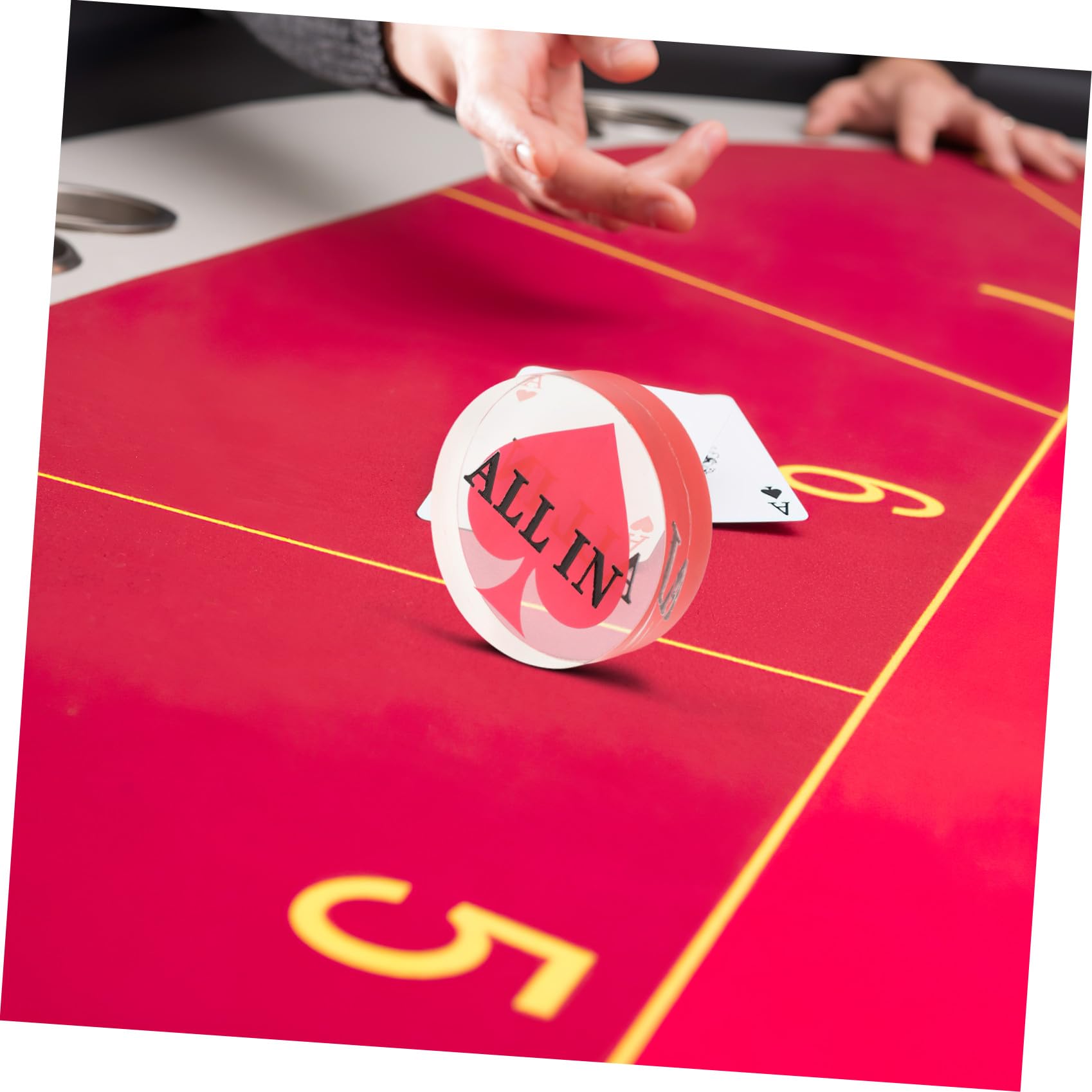ibasenice 3pezzi Pulsante Mazziere Poker Acrilico Doppio Con Design Elegante Accessorio Per Giochi Da Tavolo Per e Serate Di Gioco Indoor Outdoor
