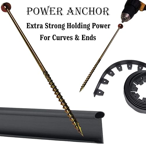 Miniatura 6 de Keyfit Tools Power Anchor (8 unidades) - Taladro de césped sintético artificial con bordes de paisaje, en anclajes, curvas, gira extremos y donde el