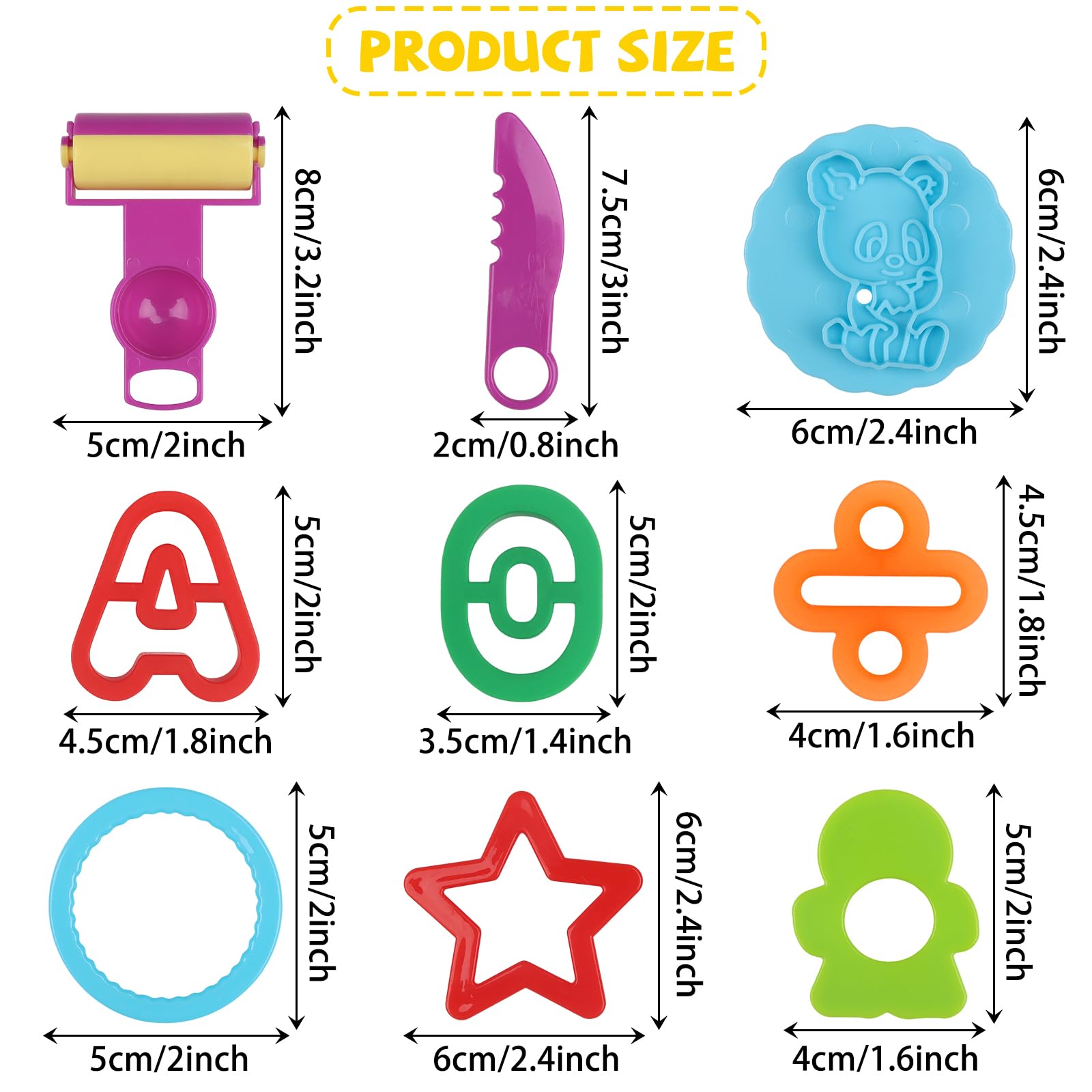 Set Di 12 Accessori Per Plastilina, Utensili Per Modellare, Stampi E Strumenti Per Pasta, Gioco Creativo Per Bambini 3+