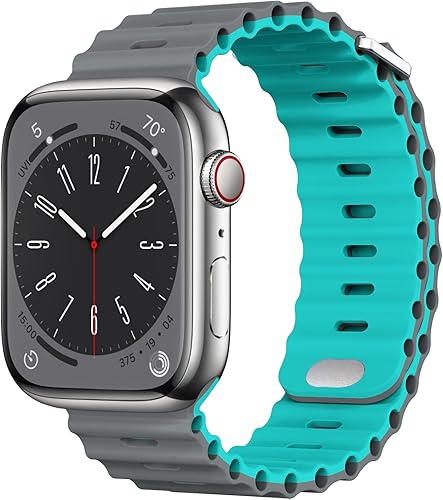 Miniatura 54 de Compatible with Apple Watch Ocean Bands 38mm 40mm 41mm 42mm 44mm 45mm 46mm 49mm Soft Silicone Wristbands Replacement Strap for iWatch Ultra 2 Ultra