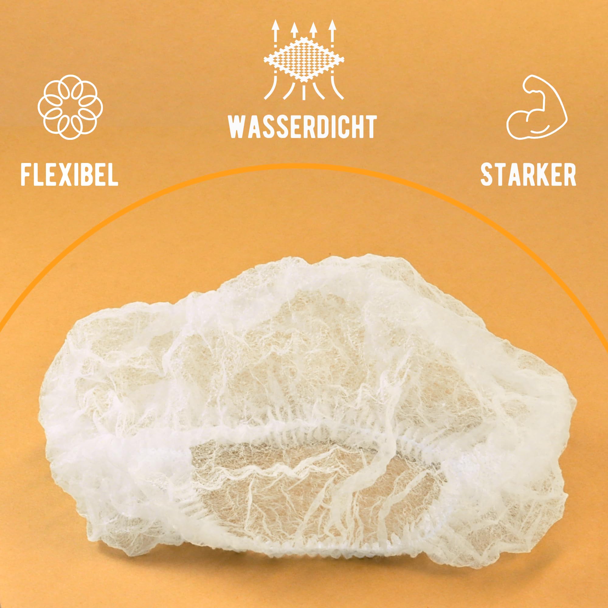 HausHeld® czepek chirurgiczny dla kobiet i mężczyzn, 1000 x siatka na włosy, biały czepek na włosy z jednorazowego użytku, nakrycie głowy dla lekarza, idealny do kuchni, medycyny, do gotowania,