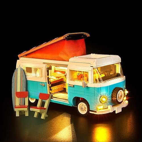 MIXIAOKIT Kit de iluminación LED compatible con Lego Volkswagen T2 Camper Van VW Bus 10279 (juego de modelos no incluidos)