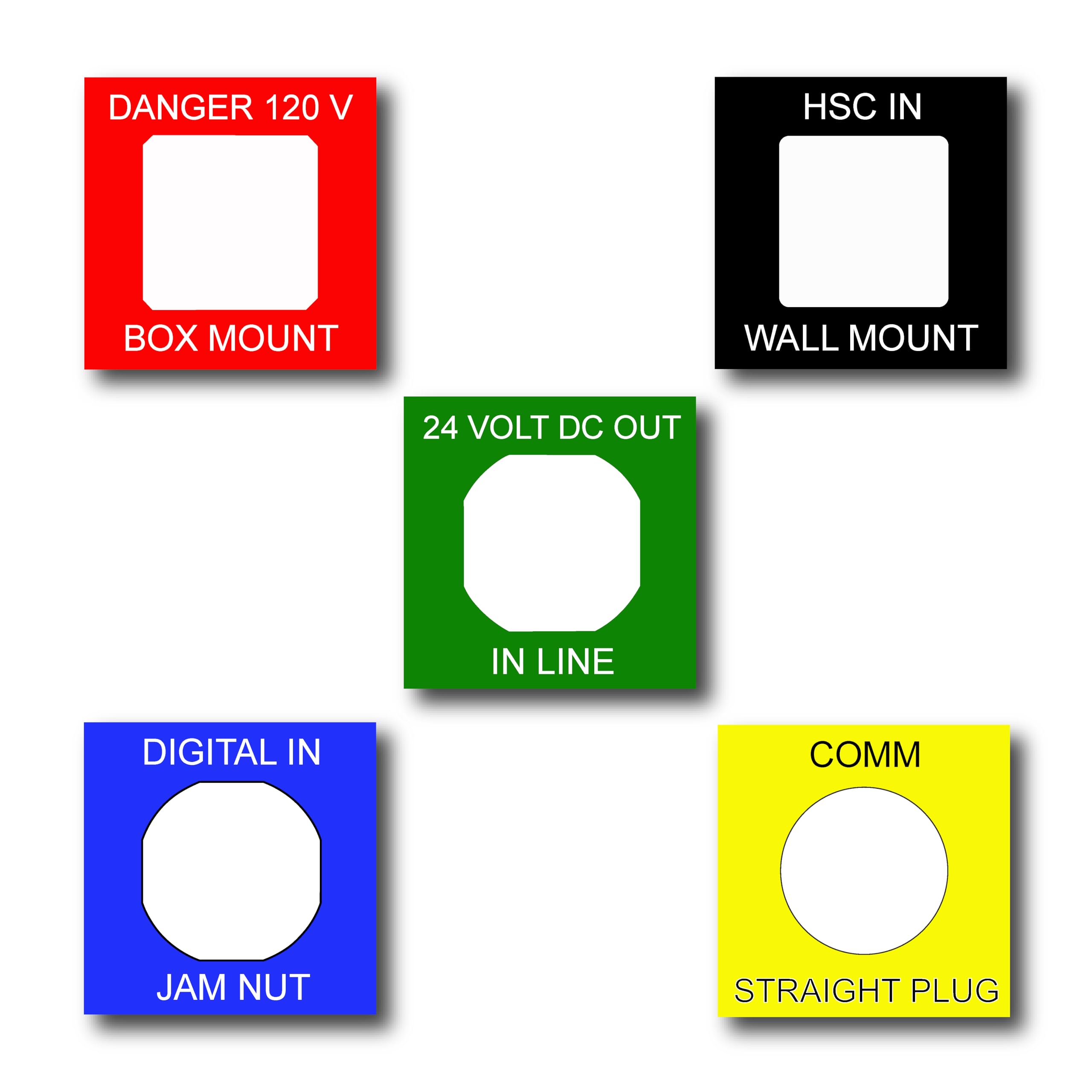 Amazon.com: Engraved Panel Mount Connector Tags, XLR connector
