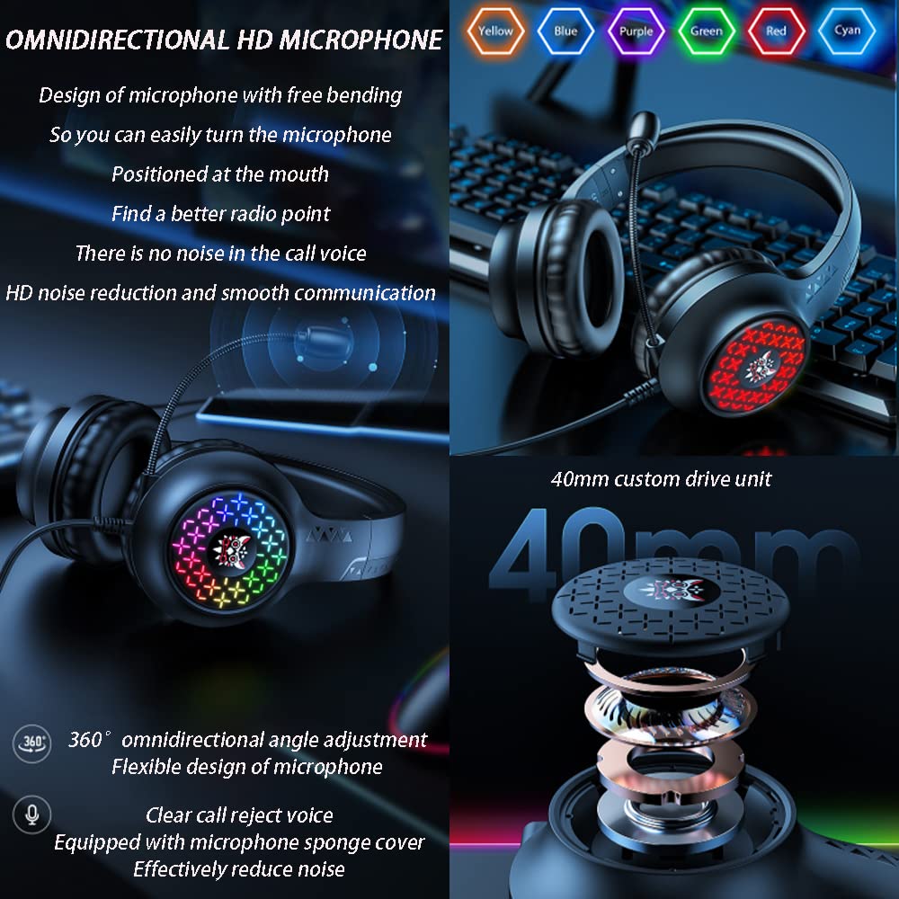 Casque audio supra-auriculaire,casque DJ pour adultes filaire hybride avec suppression active du bruit,écouteurs en mousse à mémoire de forme,micro intégré ajustement,pour DJ/TV/PC/téléphone