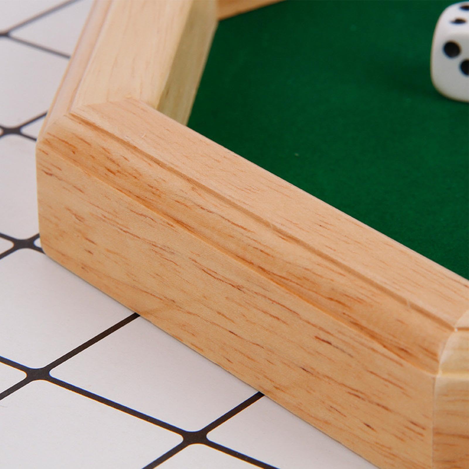 Plateau à dés en bois, plateau à dés en bois | Tapis de dés en bois, plateau roulant, tapis de dés au design octogonal | Plateaux à dés portables pour les réunions de famille, les voyages, Thanksgivin
