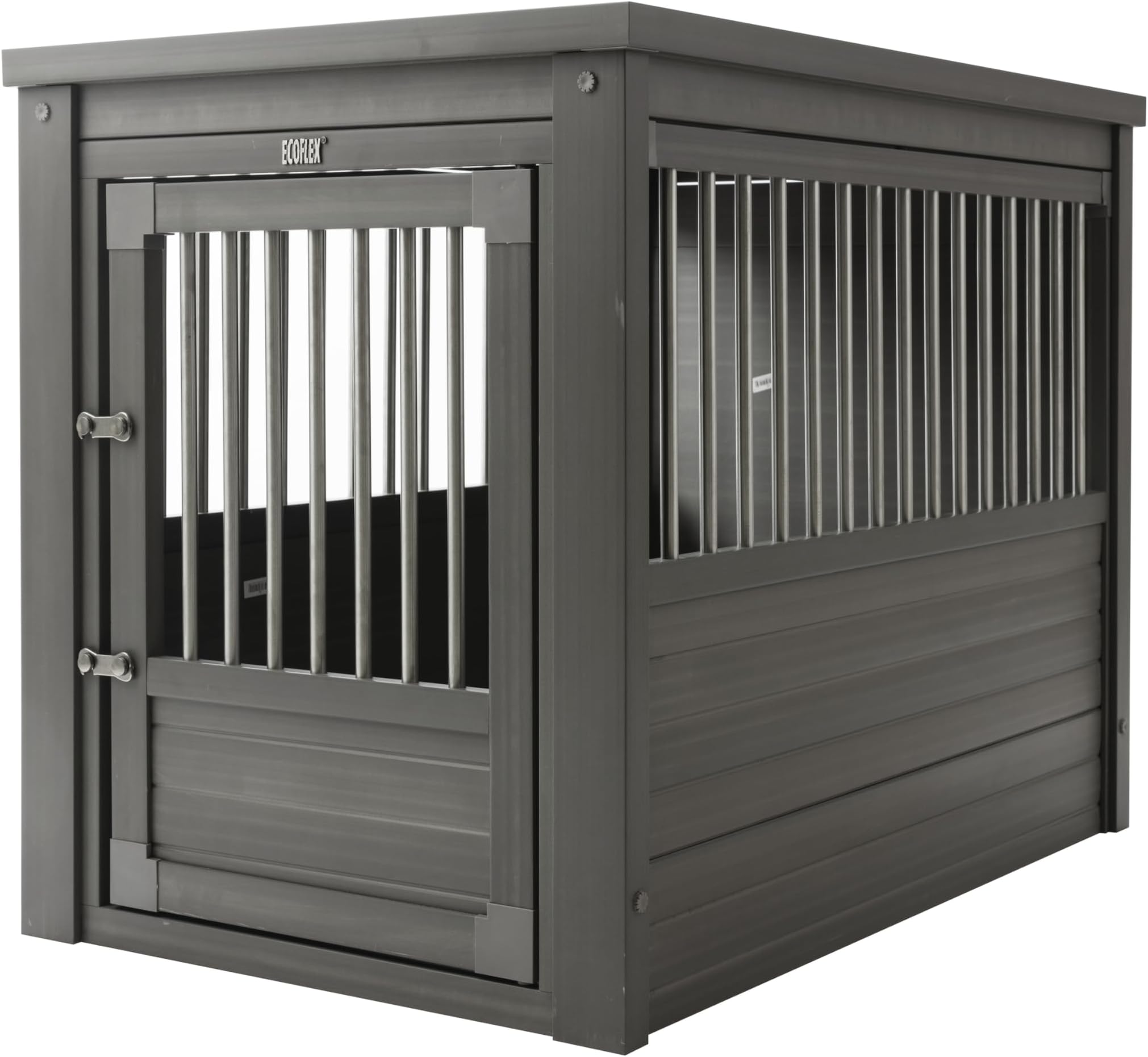 New Age Pet ecoFLEX Pet Crate/End Table, Large, Grey