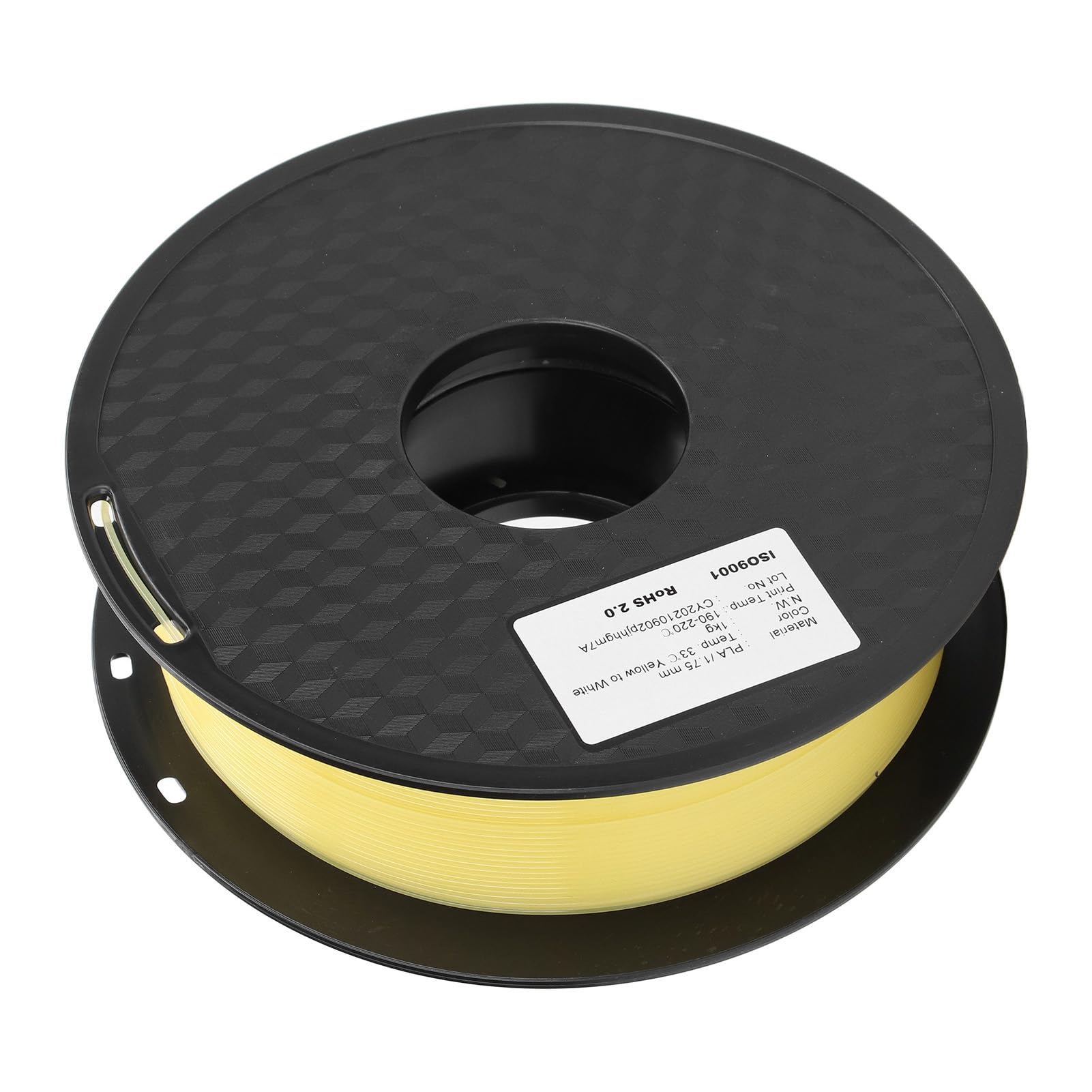 Filament do drukarki 3D PLA zmieniający kolor cieplny z żółtego na biały dla materiałów eksploatacyjnych FDM