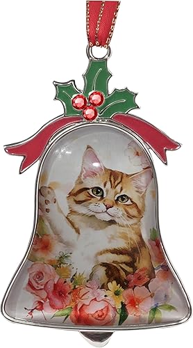 Miniatura 8 de Adornos de Navidad  campana, colgante, muñeco de nieve decorativo de metal de cristal adornos de Navidad para árbol, vacaciones y decoración de