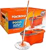 Spin Mop and Bucket Set | Microfibre Mop Head | Long Handle Extendable Stainless Steel | Floor Cleaning | 360° Rotating Mop with Easy Wringer