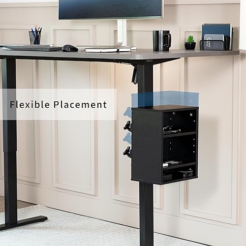 Miniatura 9 de VIVO DESK-SHELF3CL - Estantería debajo del escritorio, soporte de accesorios de oficina para suministros, dispositivos de juego y más, estantes de