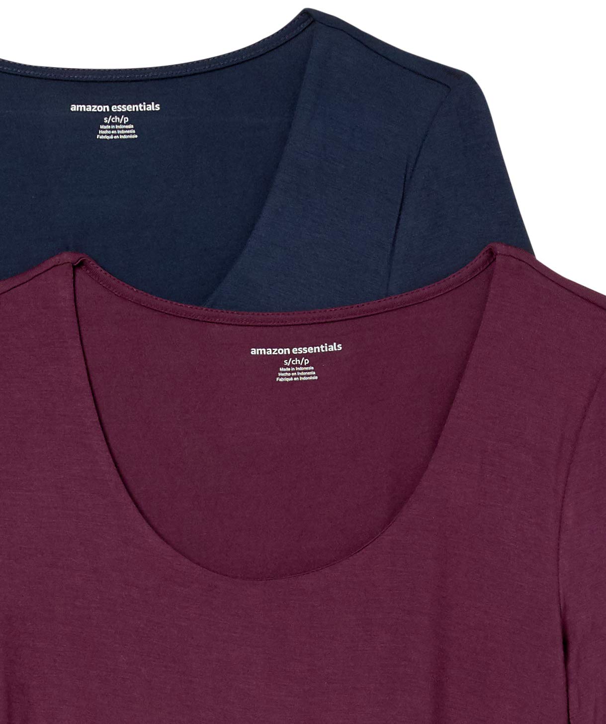Amazon Essentials T-Shirt de Maternité Encolure Dégagée Plissé Sur Les Côtés à Manches Courtes Femme, Lot de 2