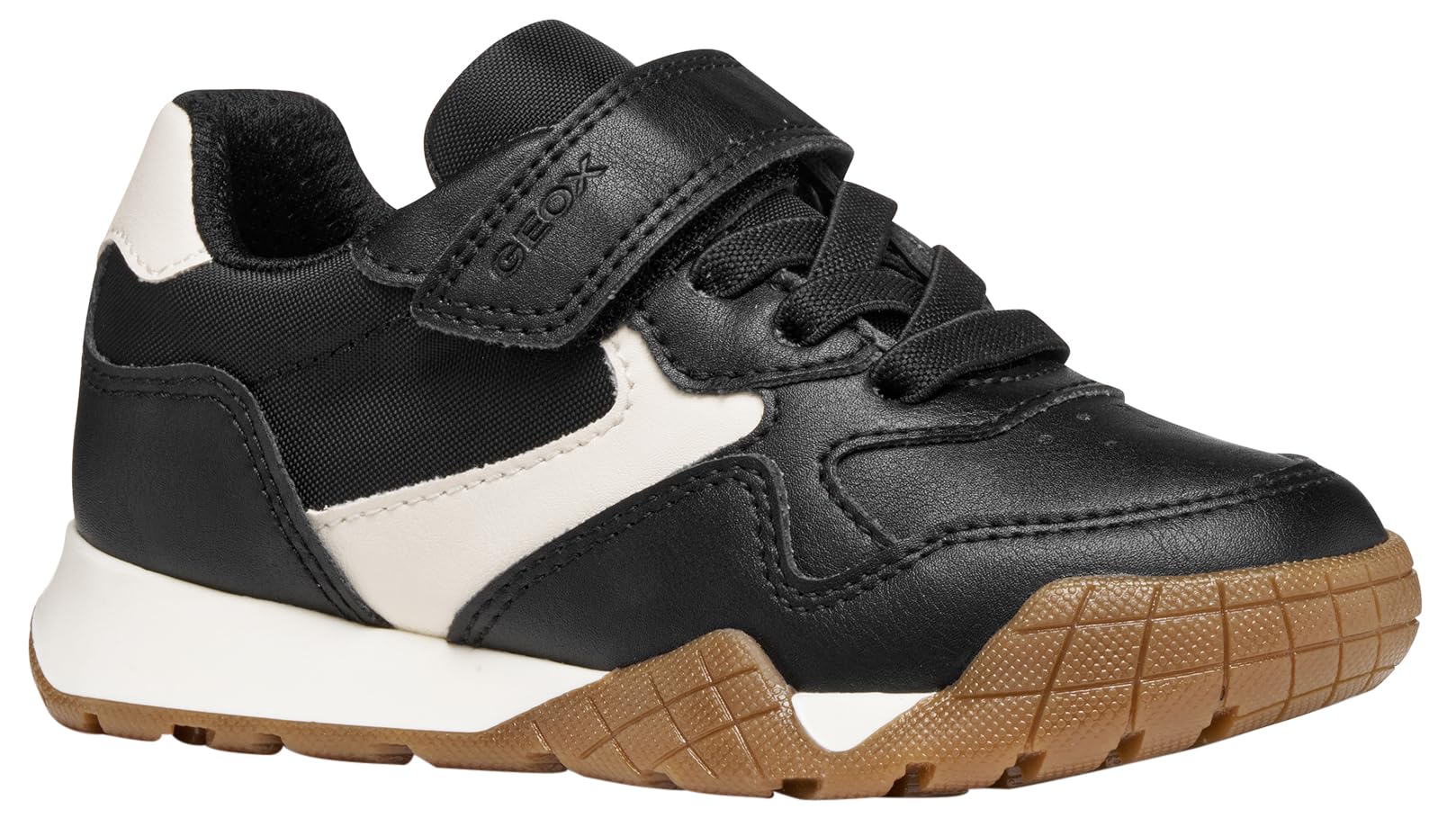 Geox JUNIOR J RANN-E Boy Sneakers Black/LT Ivory 34_EU