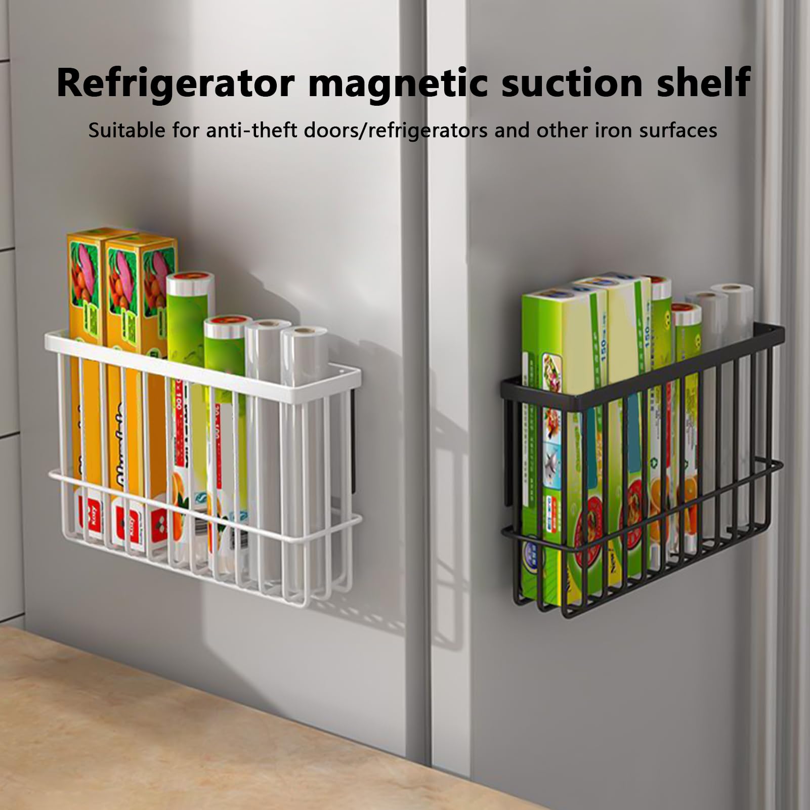 2 portaspezie magnetiche, per frigorifero, portaspezie, nero, portaspezie, portaspezie, da parete, per frigorifero, da parete, per spezie, magnetici (nero)