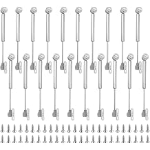 HAKZEON 20 Pack Hydraulic Support Cabinet Hinge, 100N / 22.5LB Gas Strut for Cabinets with 100 Mounting Screws Door Lift Support Gas Spring Kitchen Cupboard Cabinet Hinges, Silver
