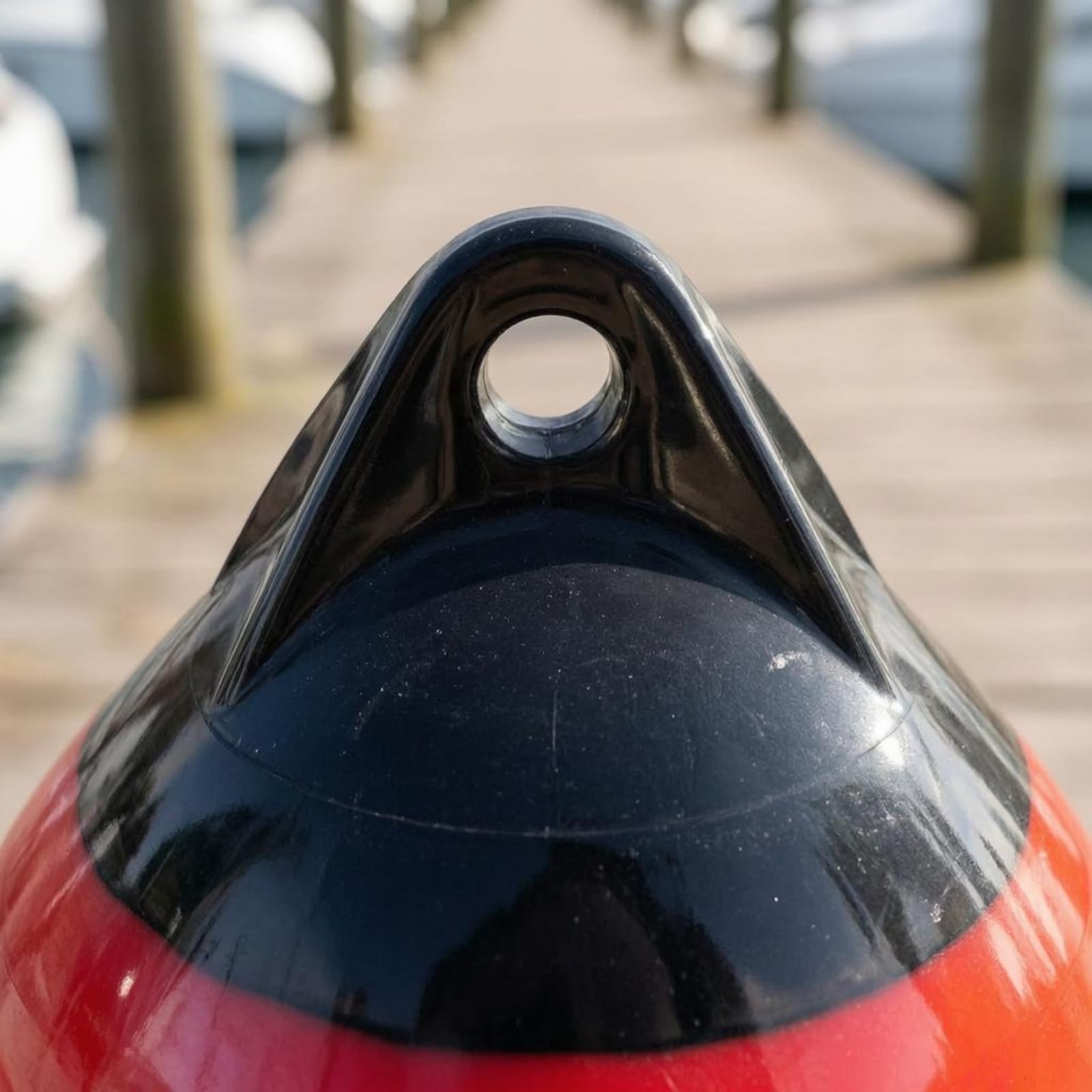 Aufblasbare Schwimmboje Bootsfender Kollisionsschutz Marine Markierung Wasser Plattform Teardropförmig mit Starker Halterung für Bootsverkehr Wassersportverwendung