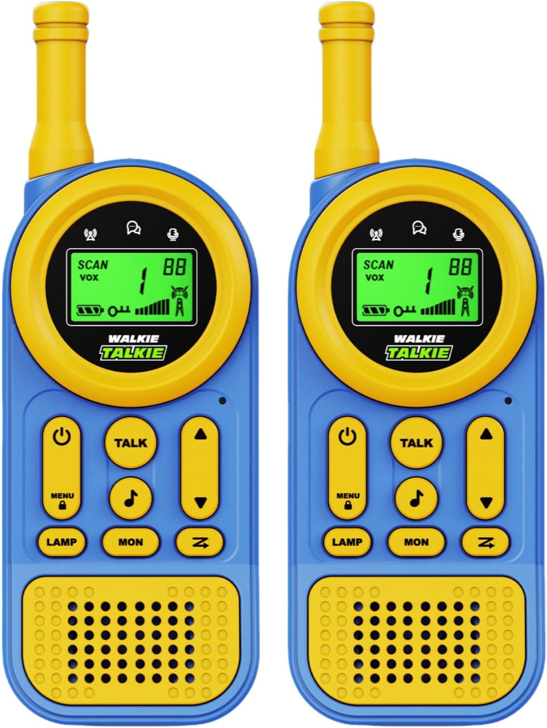 Walkie Talkies for Kids Toys: 22 Channels 2 Way Radio Toy - 3 Miles Range for Outside/Camping/Hiking (2-Pack)