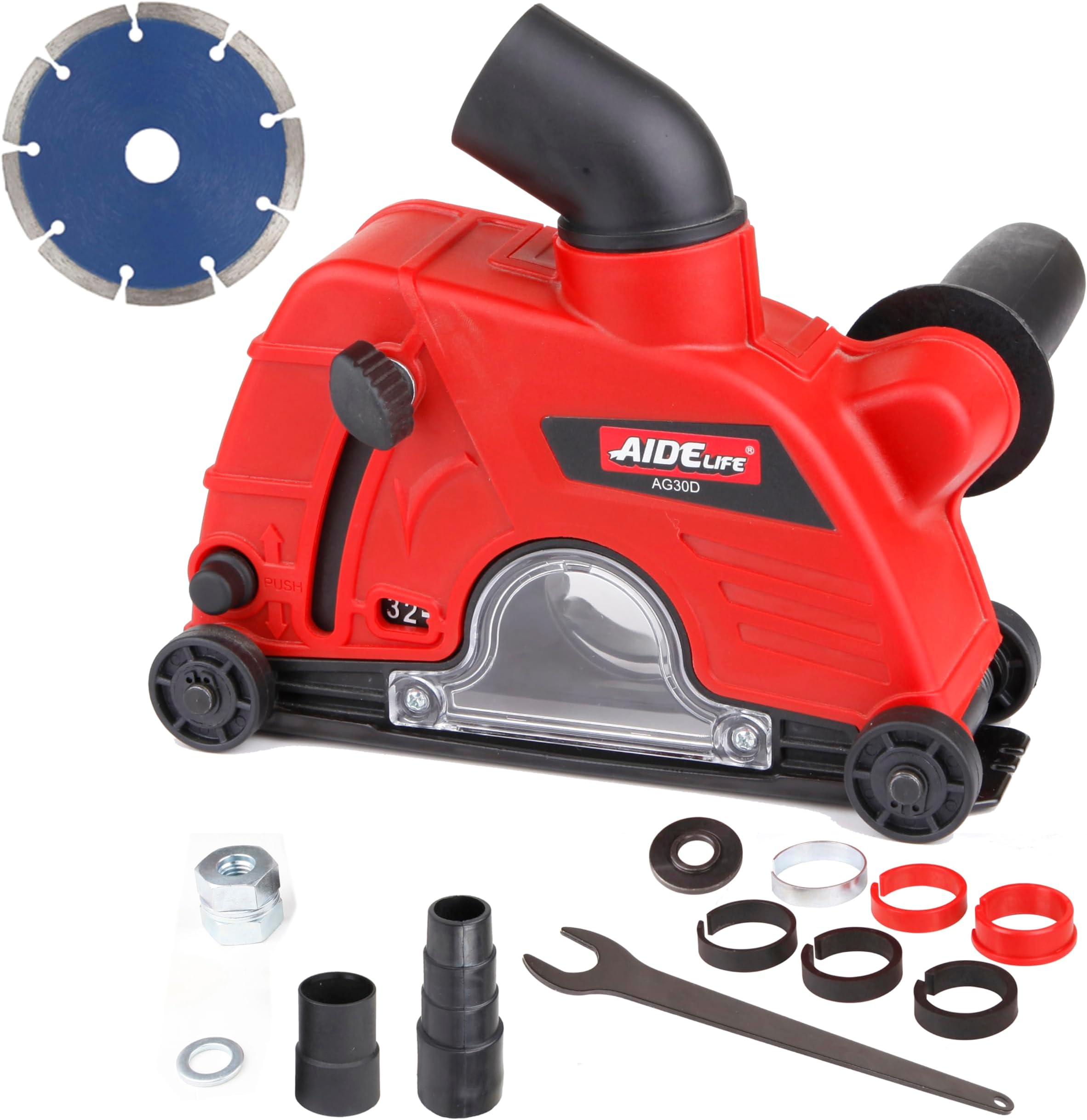 Aidelife Cutting Dust Shroud for Angle Grinder 115/125mm+Diamond Saw Blade 125mm