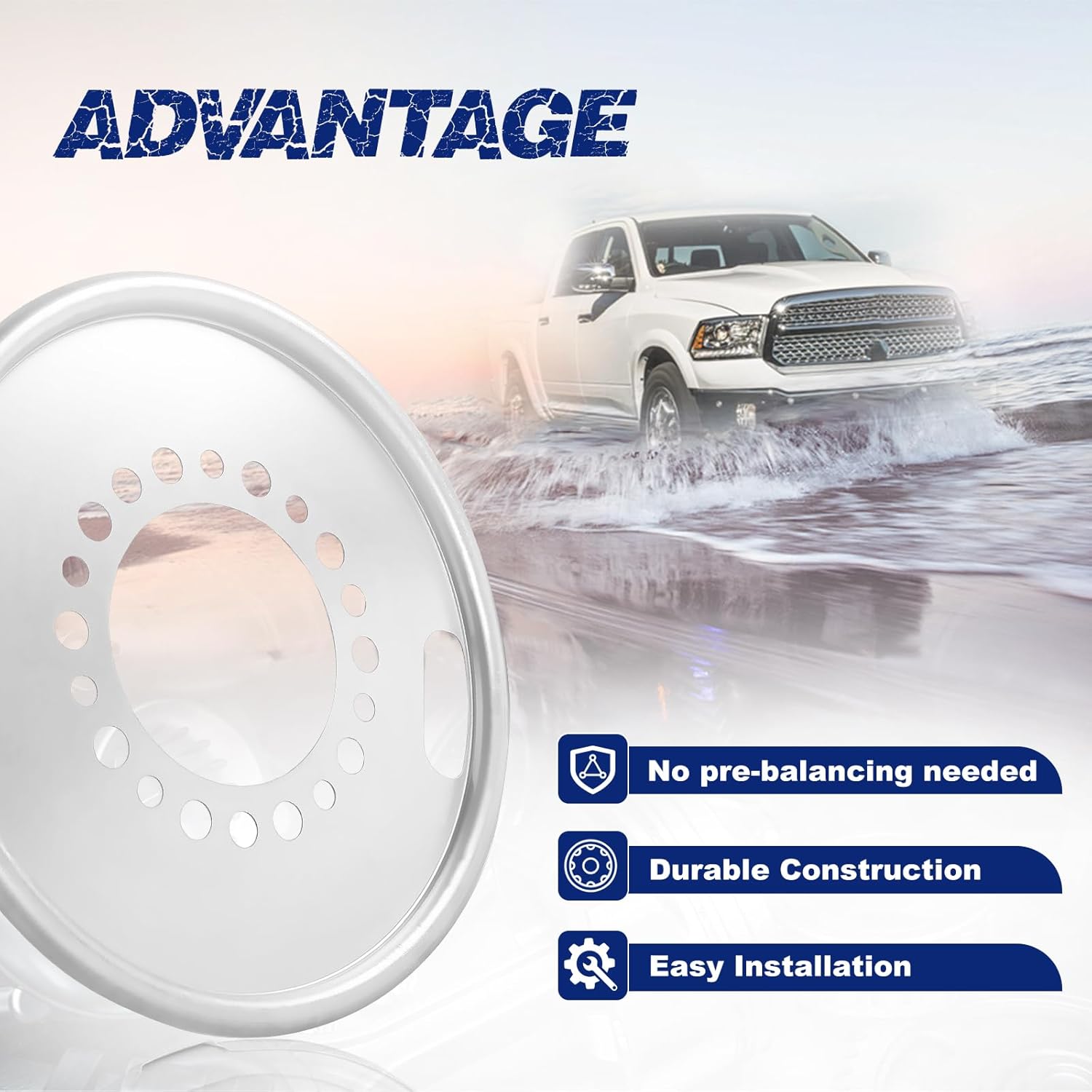 600-640 2Pcs of Steer Auto Wheel Balancer Fit for Heavy Duty Trucks/Bus/Motorhome 22.5" Wheel