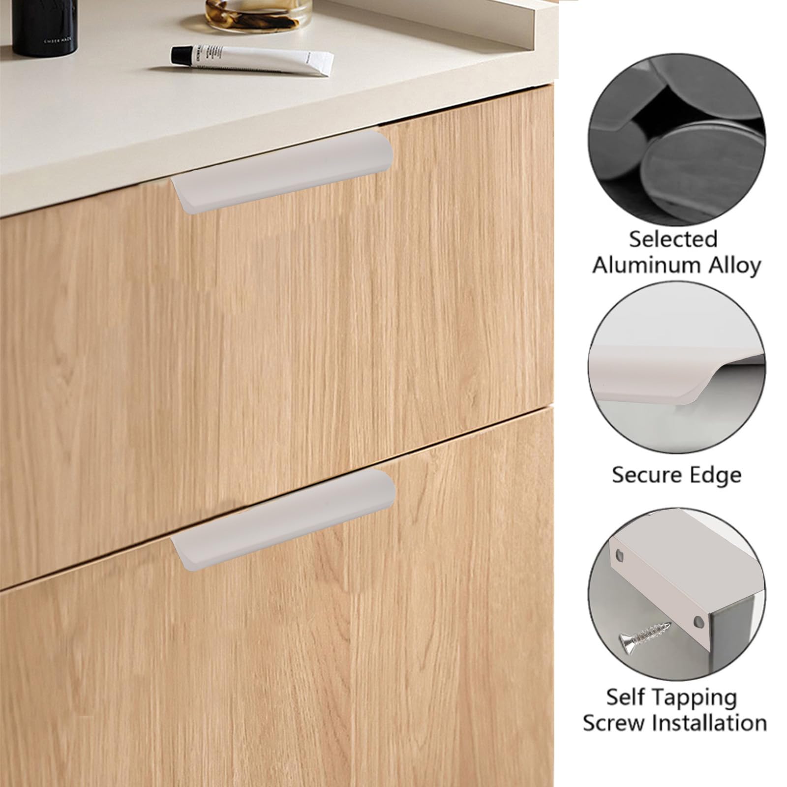 MOROBOR 80mm/3.14" Poignées De Tiroir D'Armoire Instantanées