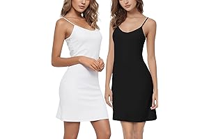 Sheer Comfort: 2 Packs Women's Slips for Dresses