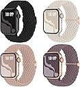 Braided Stretchy Solo Loop Compatible for Apple Watch Band 38mm 40mm 41mm 42mm 44mm 45mm 46mm 49mm for Women Men, Nylon Elastic Straps Wristbands for iWatch Series 11/10 9 8 7 6 5 4 3 SE/Ultra 3 2 1