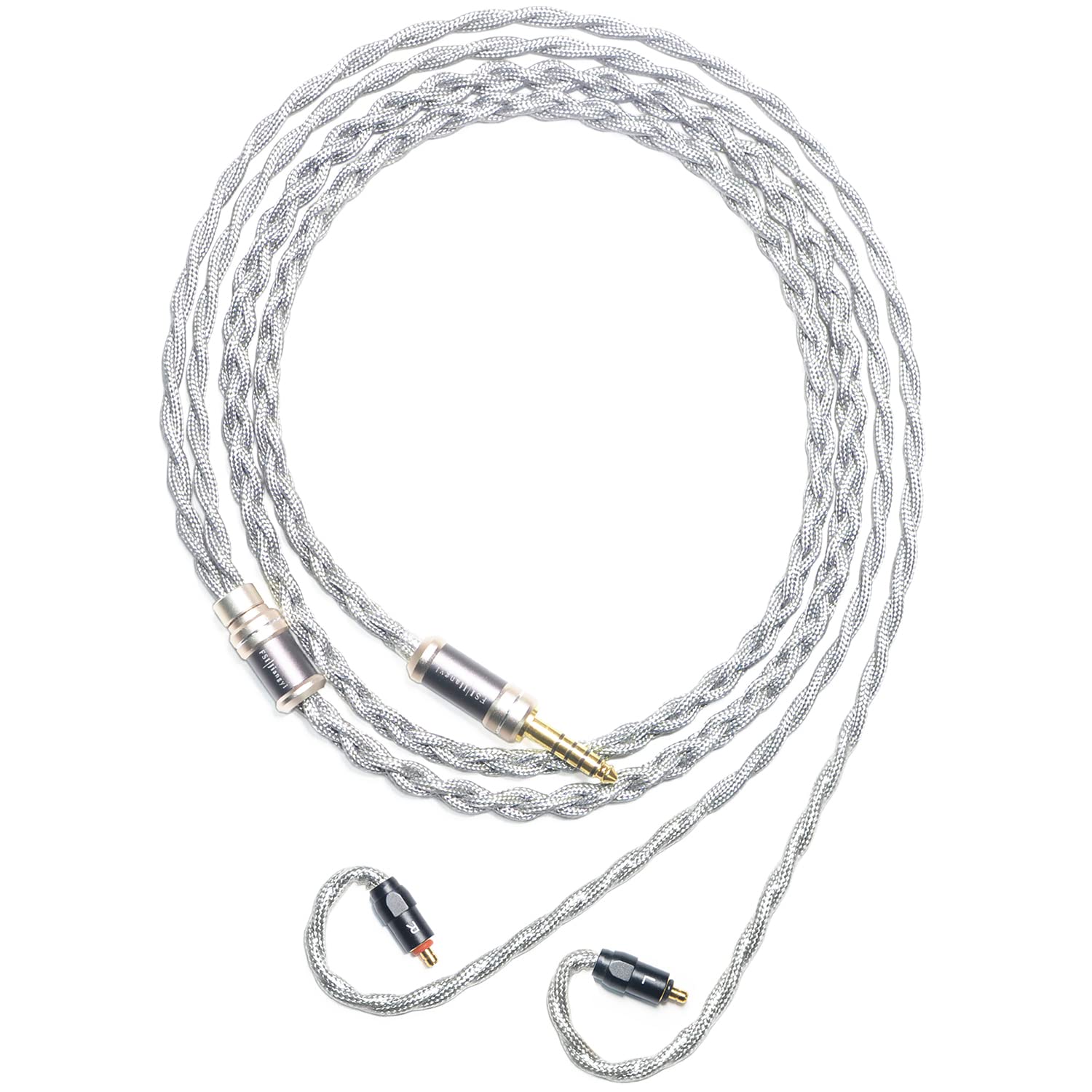 6N Single Crystal Silver T1 IEM Cable for Westone Pro X10 Pro X20 Pro X30 Pro X50 MACH10 MACH20 MACH30 MACH40 MACH50 MACH60 MACH70 MACH80 4.4mm Balanced Earphone Upgrade Cable (4.4mm Plug)