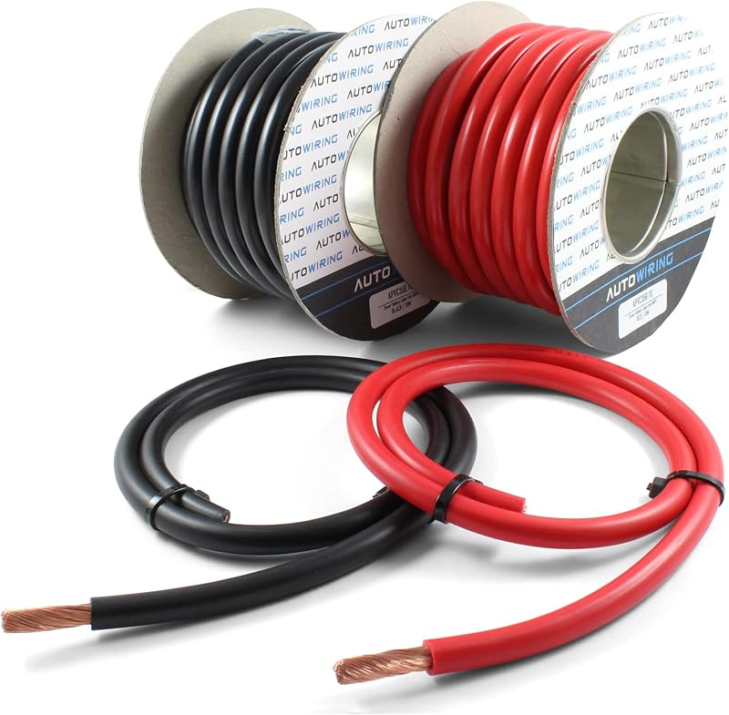Automotive Hi-Flex 240 Amp 35mm² 2 AWG Battery/Starter/Inverter/Welding PVC Cable Wire (Black, 2 Metre)